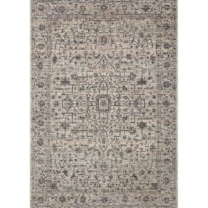 Charcoal Sorrento Medallion Area Rug, 6x9