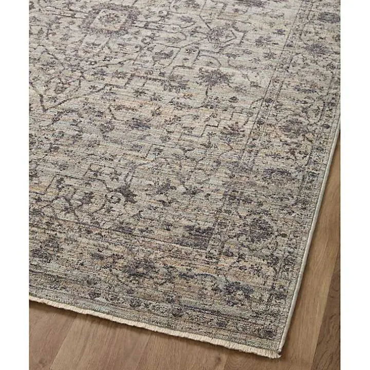 Charcoal Sorrento Medallion Area Rug, 6x9
