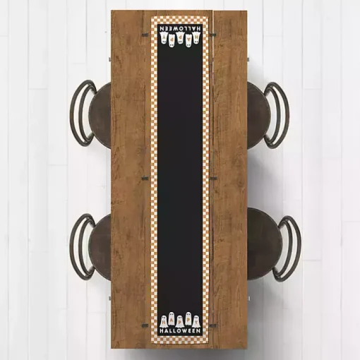 Checker Happy Halloween Ghost Table Runner, 72 in.