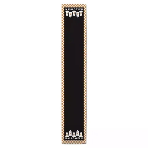 Checker Happy Halloween Ghost Table Runner, 72 in.