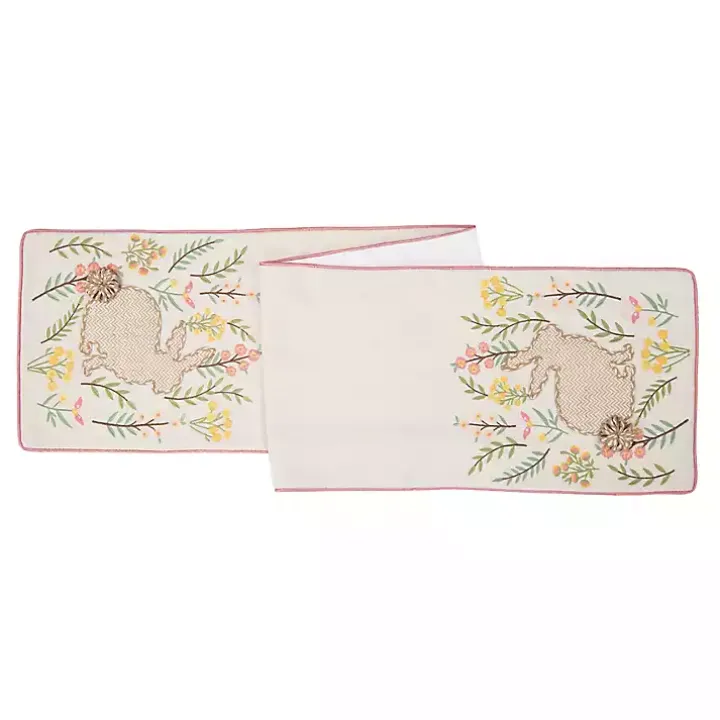 Chevron Garden Bunny Table Runner