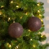 Chocolate Glitter Ball 2-pc. Ornament Set, 4 in.
