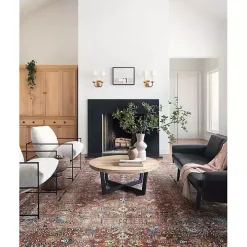 Chris Loves Julia x Loloi Jules Merlot Rug, 5x7