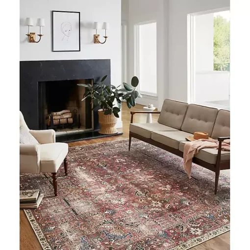 Chris Loves Julia x Loloi Jules Merlot Rug, 3x5