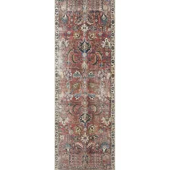 Chris Loves Julia x Loloi Jules Merlot Runner, 2x3