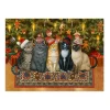 Christmas Cats in Knit Caps Canvas Art Print