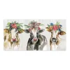 Christmas Cow Lineup Canvas Art Print