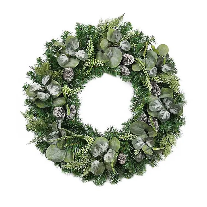 Christmas Eucalyptus Pine Mix Pre-Lit Wreath