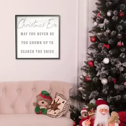 Christmas Eve Search the Skies Canvas Wall Plaque