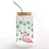 Christmas Fa La La La-Mingo Glass Tumbler