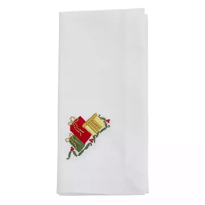 Christmas Gifts Embroidered 4-pc. Napkin Set