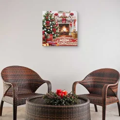 Christmas Hearth Canvas Art Print