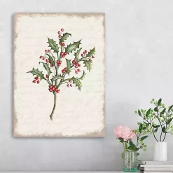 Christmas Holly Canvas Art Print