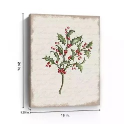 Christmas Holly Canvas Art Print