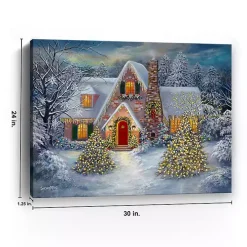 Christmas House Canvas Art Print
