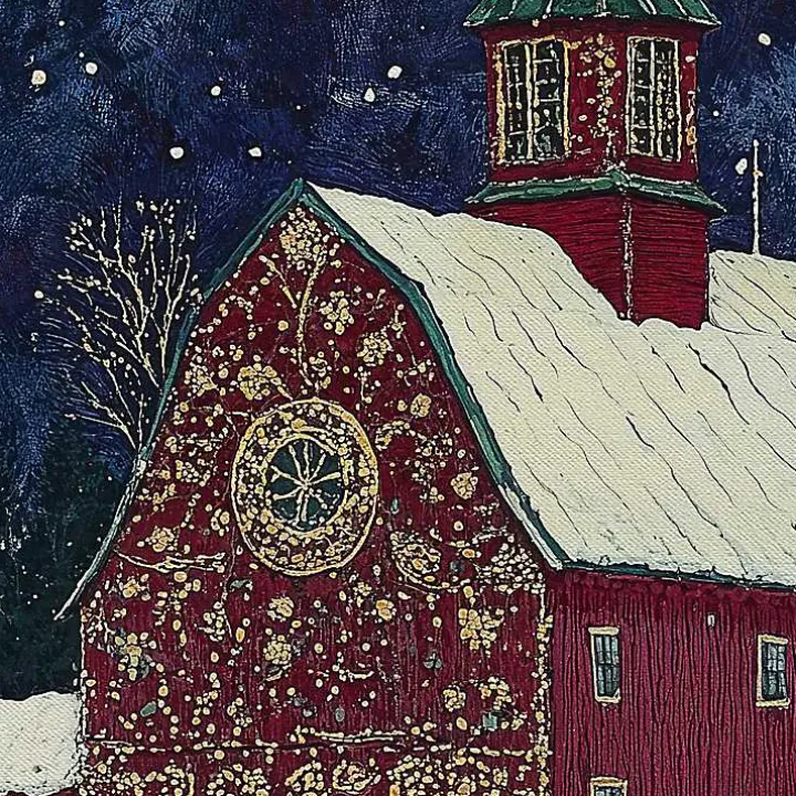 Christmas on the Homestead Canvas Art Print