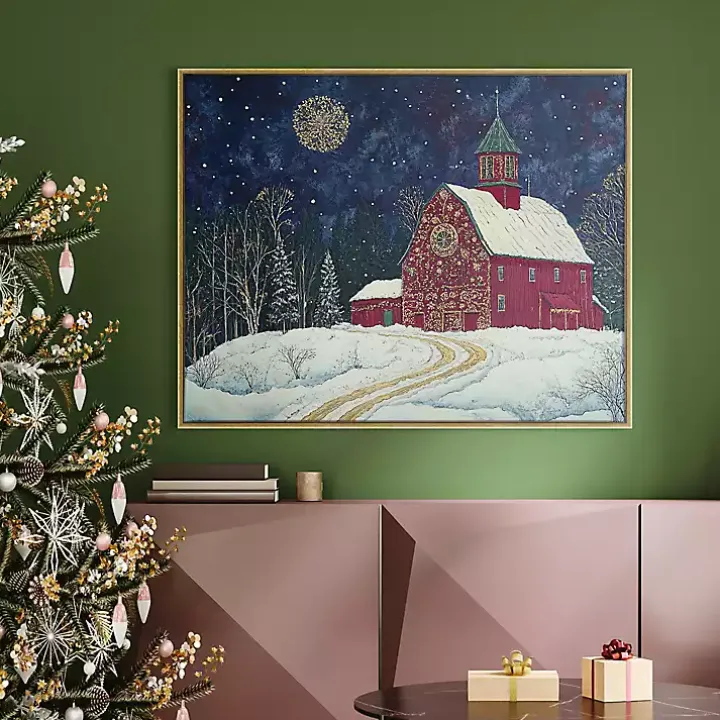 Christmas on the Homestead Canvas Art Print