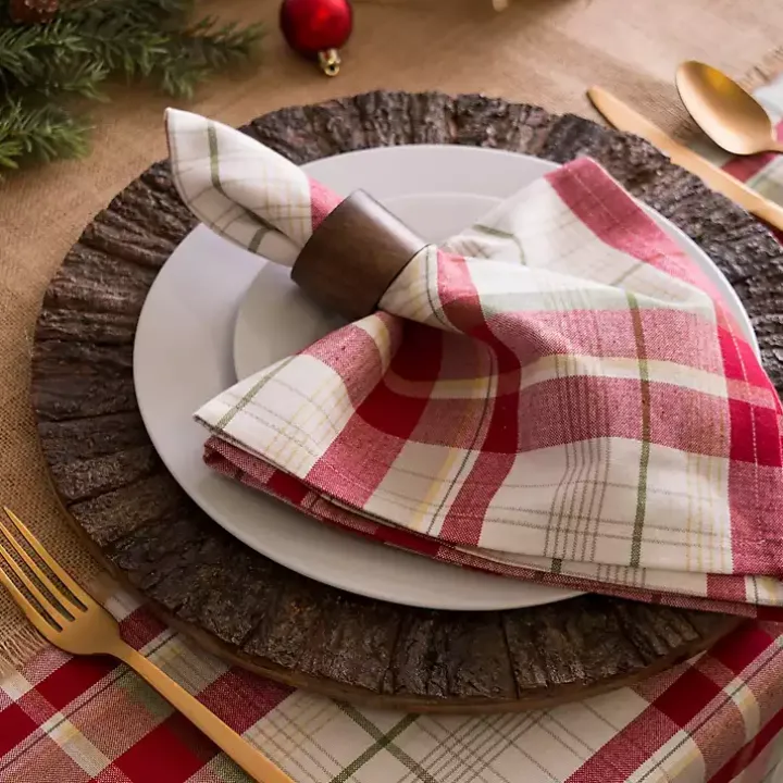 Christmas Orchard Plaid Napkins, Set of 6