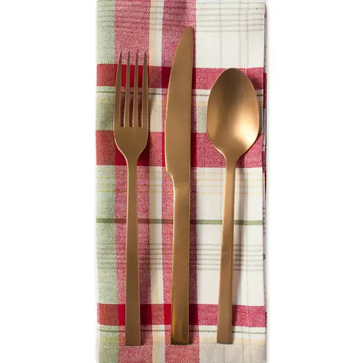 Christmas Orchard Plaid Napkins, Set of 6