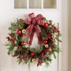 Christmas Ornament Tartan Bow Wreath