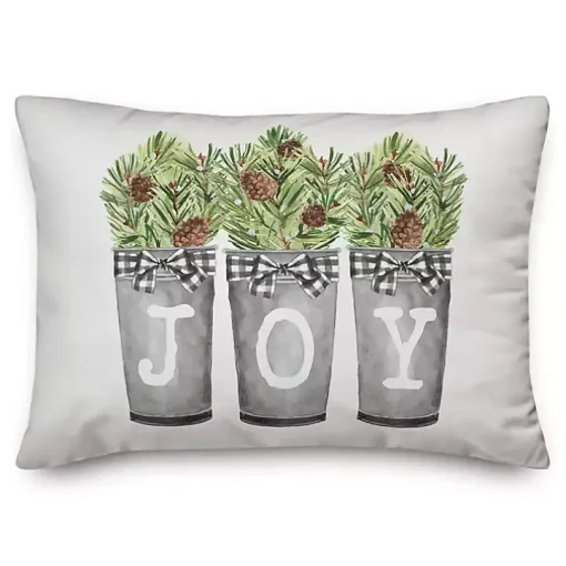 Christmas Planters Joy Pillow
