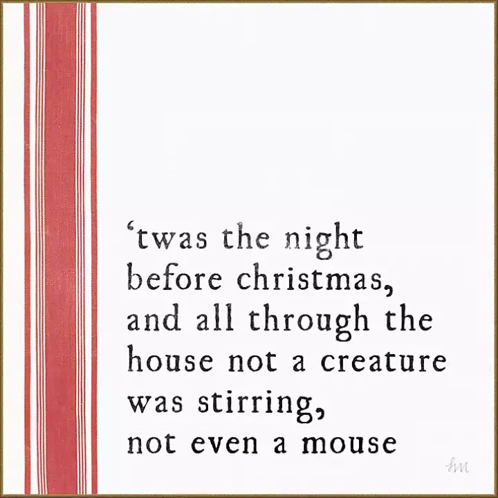 Christmas Quote Left Stripe Canvas Wall Plaque