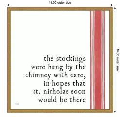 Christmas Quote Right Stripe Canvas Wall Plaque