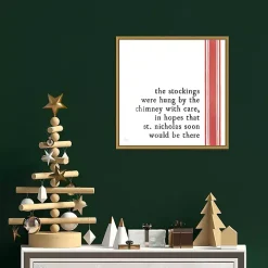 Christmas Quote Right Stripe Canvas Wall Plaque