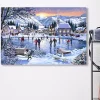 Christmas Skating Canvas Art Print