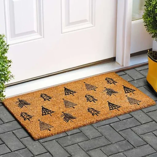 Christmas Tree Farm Coir Doormat