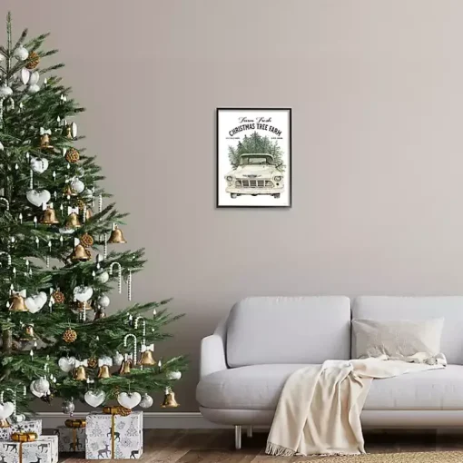 Christmas Tree Farm Truck Wall Plaque
