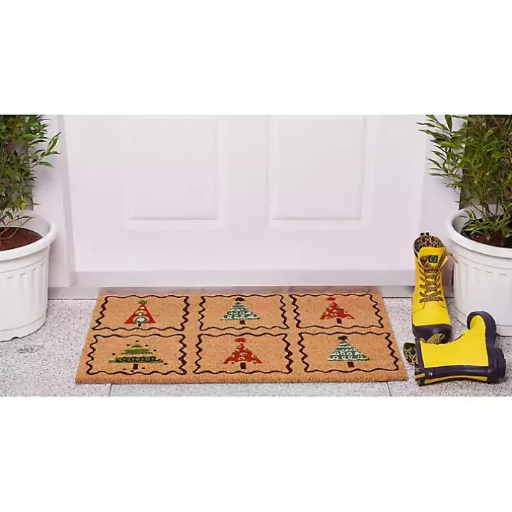 Christmas Tree Whimsy Doormat