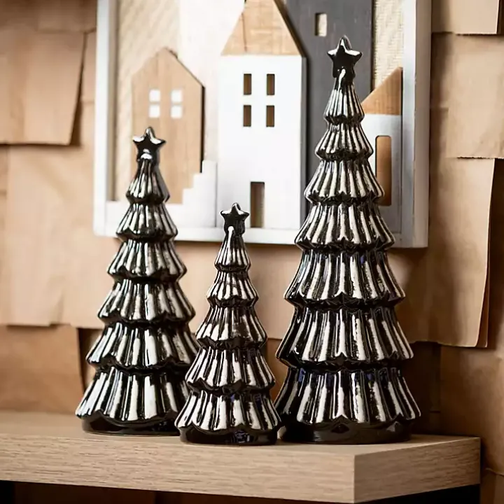 Christmas Village Framed Wall Plaques, Set of 2