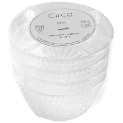 Clear Circa Hobnail Bowls, Set of 4