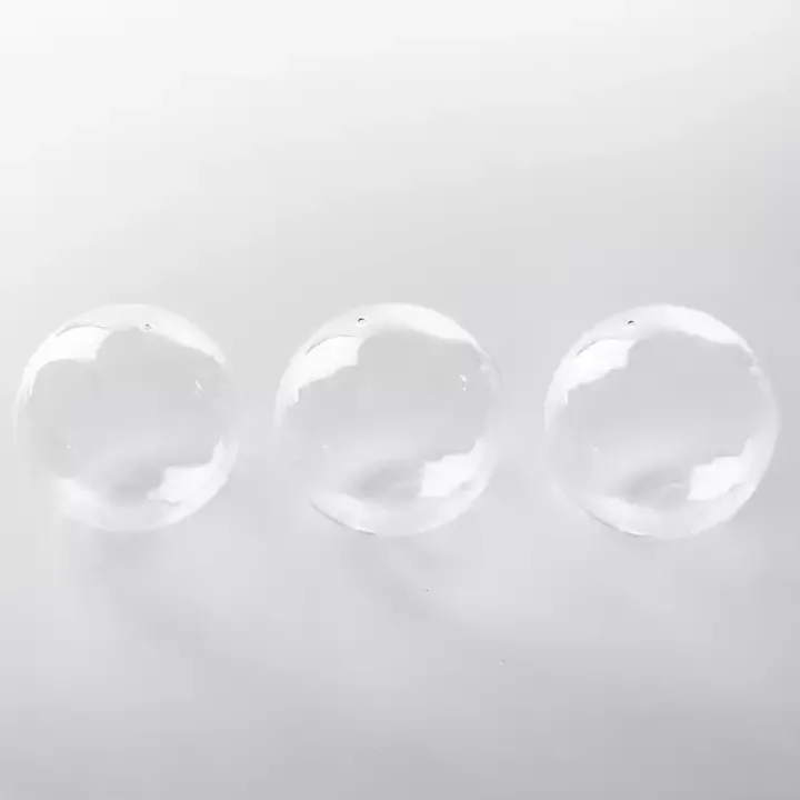 Clear Glass Orbs, Set of 3