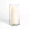 Clear Hammered Glass Hurricane, 12 in.