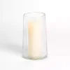 Clear Hammered Glass Hurricane, 10 in.