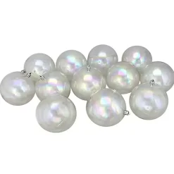 Clear Iridescent Shatterproof Ornament Set