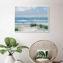 Coastal Breezes Framed Canvas Art Print