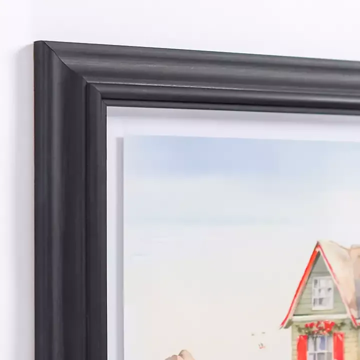 Coastal Christmas Cottage I Framed Art Print