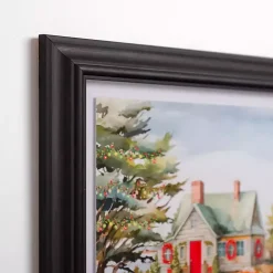 Coastal Christmas Cottage II Framed Art Print