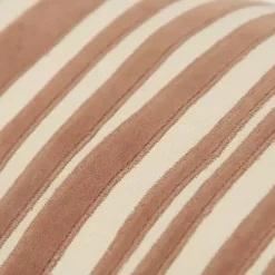 Cocoa and Natural Wave Lumbar Pillow