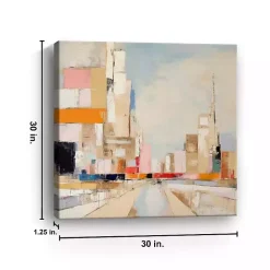 Colorblock Skyline Canvas Art Print