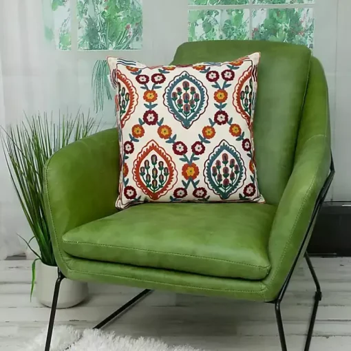Colorful Embroidered Florina Pillow
