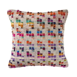 Colorful Geometric Handwoven Throw Pillow
