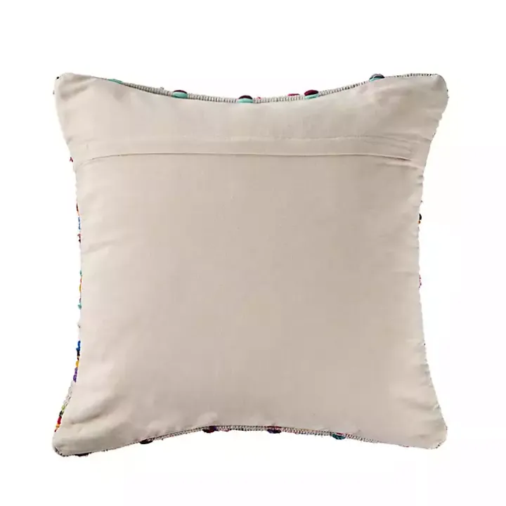 Colorful Geometric Handwoven Throw Pillow