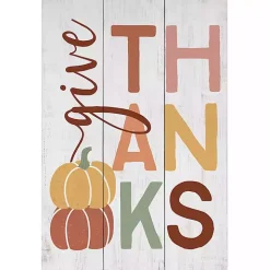 Colorful Give Thanks Wall Plaque