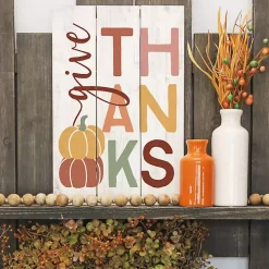 Colorful Give Thanks Wall Plaque