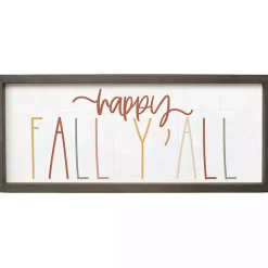 Colorful Happy Fall Yall Framed Plaque