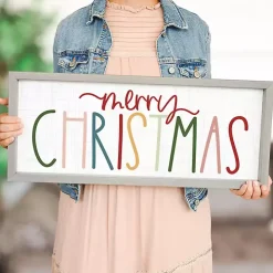 Colorful Merry Christmas Wall Plaque